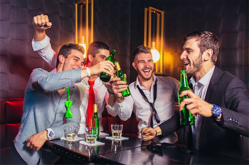 A nightclub is a fun place to go to for a bachelor party